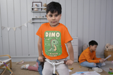 Dino Buddy Adventure Boy's Crew Neck T-Shirt