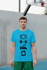 Eat. Lift. Sleep. Repeat. Unisex Classic Crew T-Shirt