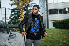 Blue Lightning: Suzuki Legacy Unisex Terry Oversized Tee