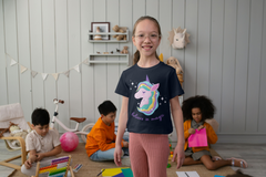 Dream Big, Sparkle Bright Girl's Crew Neck T-Shirt