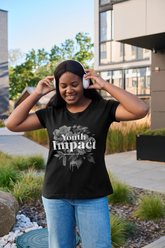 "Youth Impact – Spread Love" Unisex V Neck T-Shirt